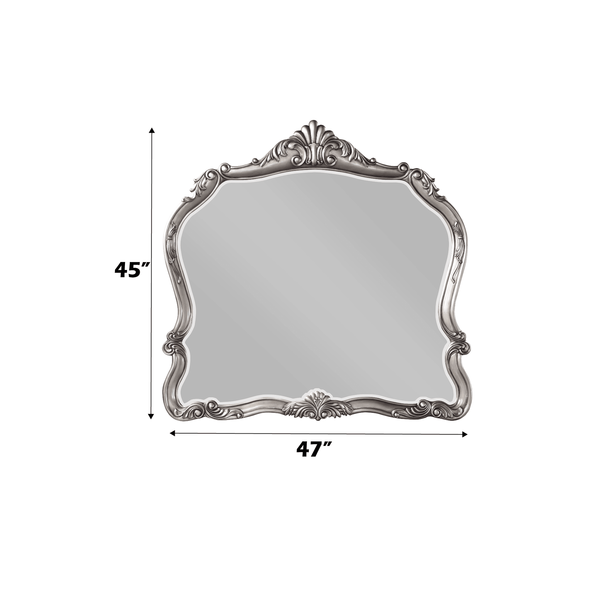 Ariadne Antique Platinum Finish Mirror - 1st Choice Furniture Direct