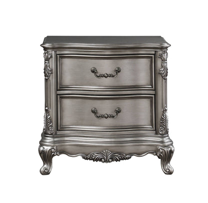 Ariadne Antique Platinum Finish NightStand - 1st Choice Furniture Direct