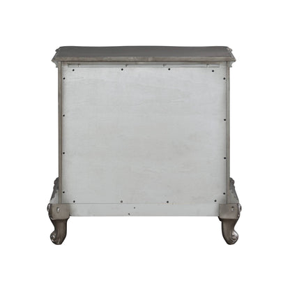 Ariadne Antique Platinum Finish NightStand - 1st Choice Furniture Direct