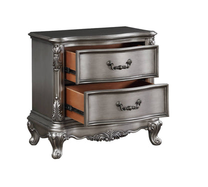 Ariadne Antique Platinum Finish NightStand - 1st Choice Furniture Direct