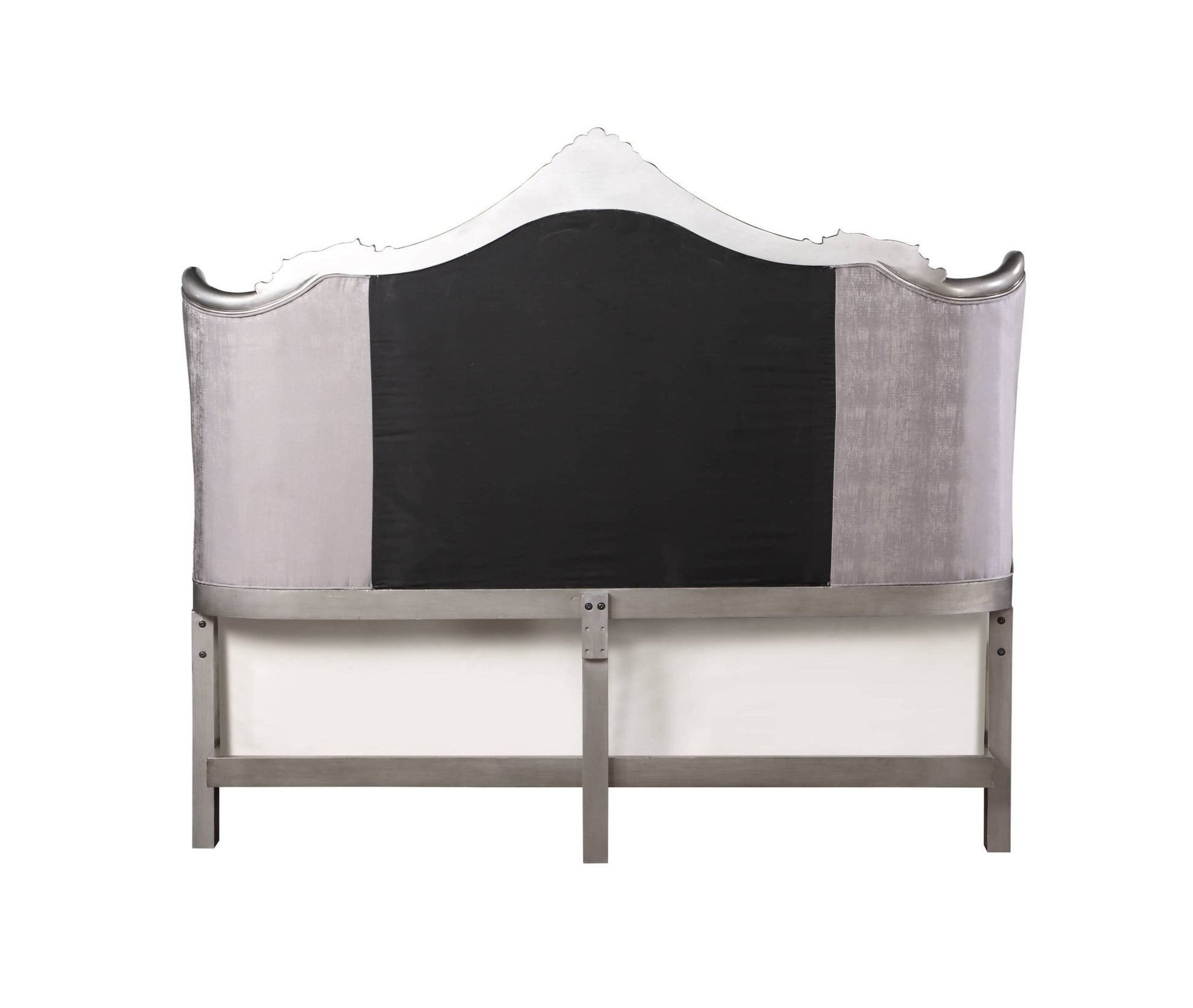 Ariadne Velvet & Antique Platinum Finish CAL. King Bed - 1st Choice Furniture Direct