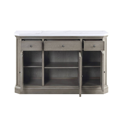 Artificial Marble Top Server with Felt-Lined Drawers - 1st Choice Furniture Direct