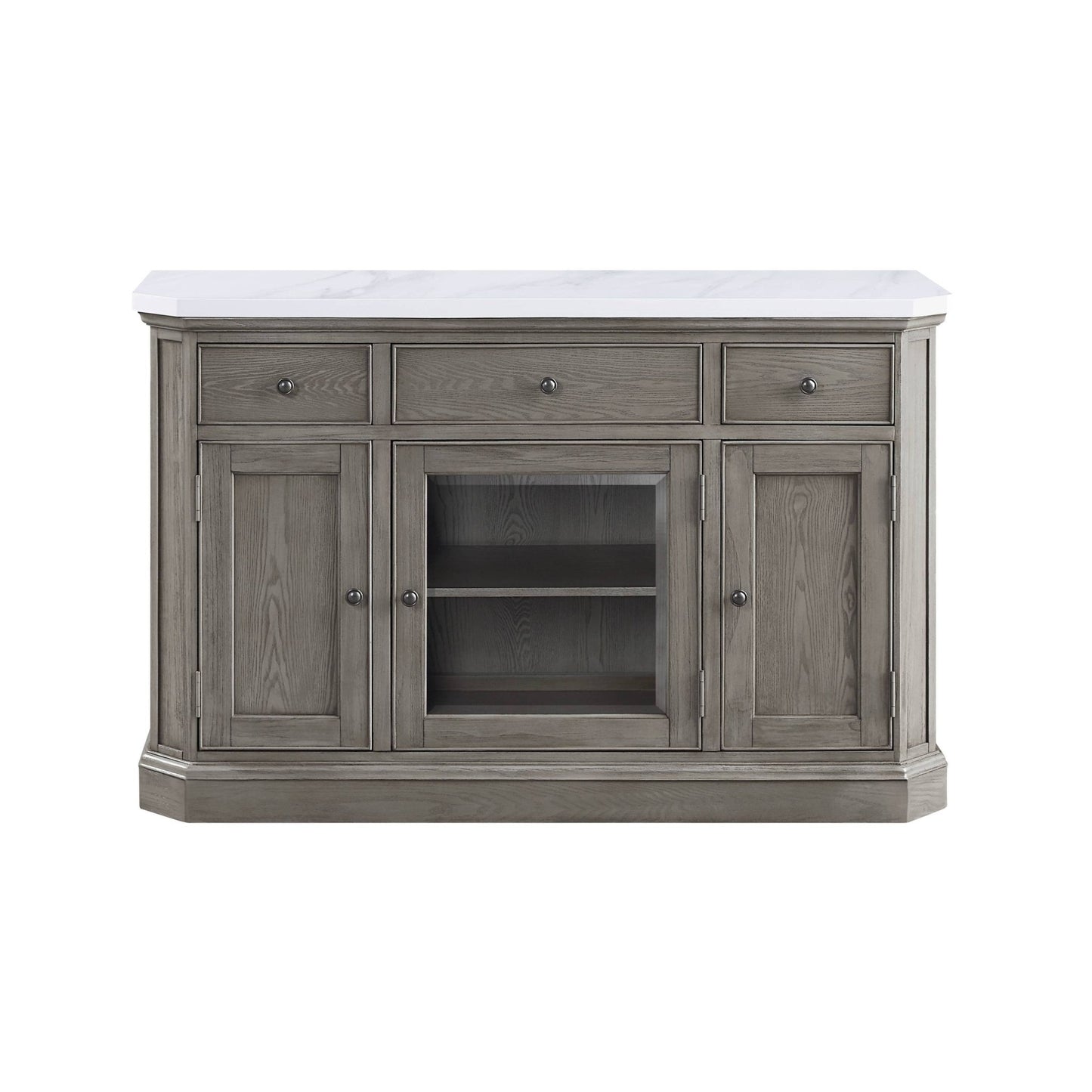 Artificial Marble Top Server with Felt-Lined Drawers - 1st Choice Furniture Direct