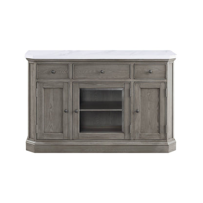 Artificial Marble Top Server with Felt-Lined Drawers - 1st Choice Furniture Direct