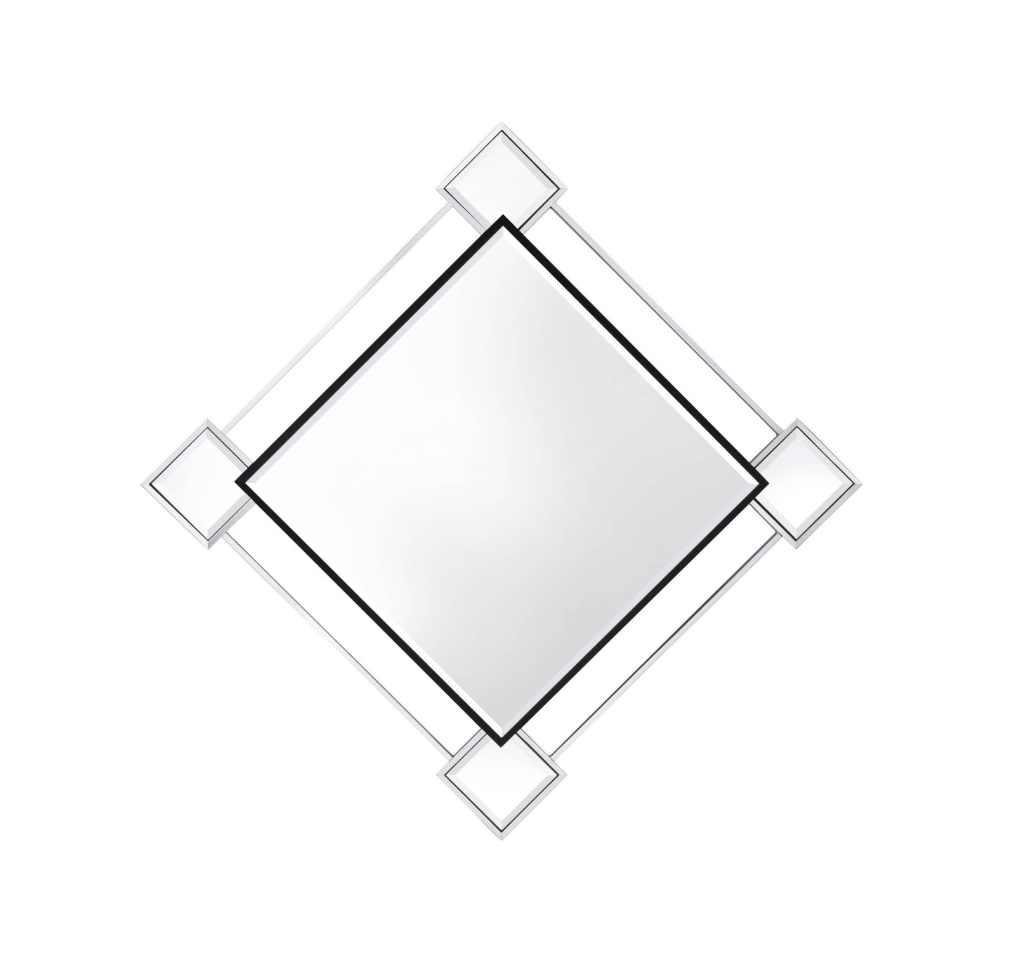 Asbury Mirrored & Chrome Finish Accent Mirror (Assembled) - 1st Choice Furniture Direct