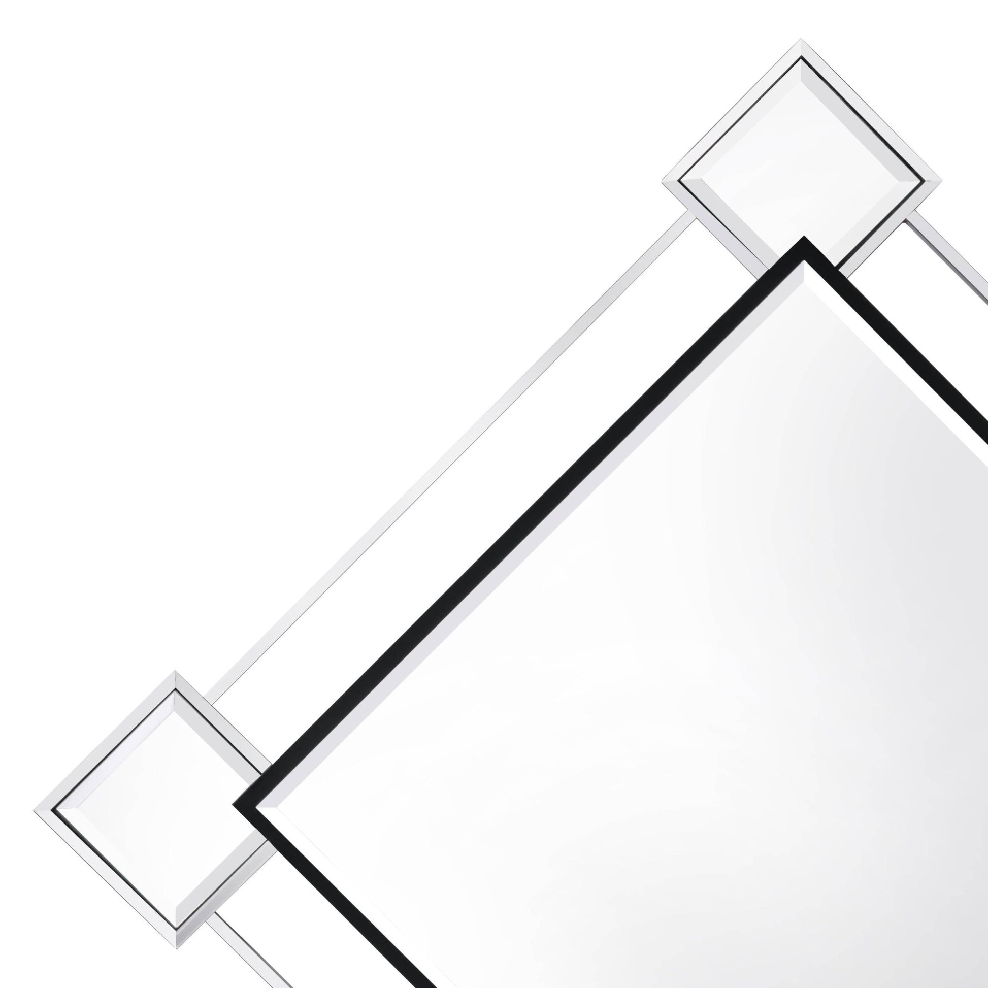Asbury Mirrored & Chrome Finish Accent Mirror (Assembled) - 1st Choice Furniture Direct