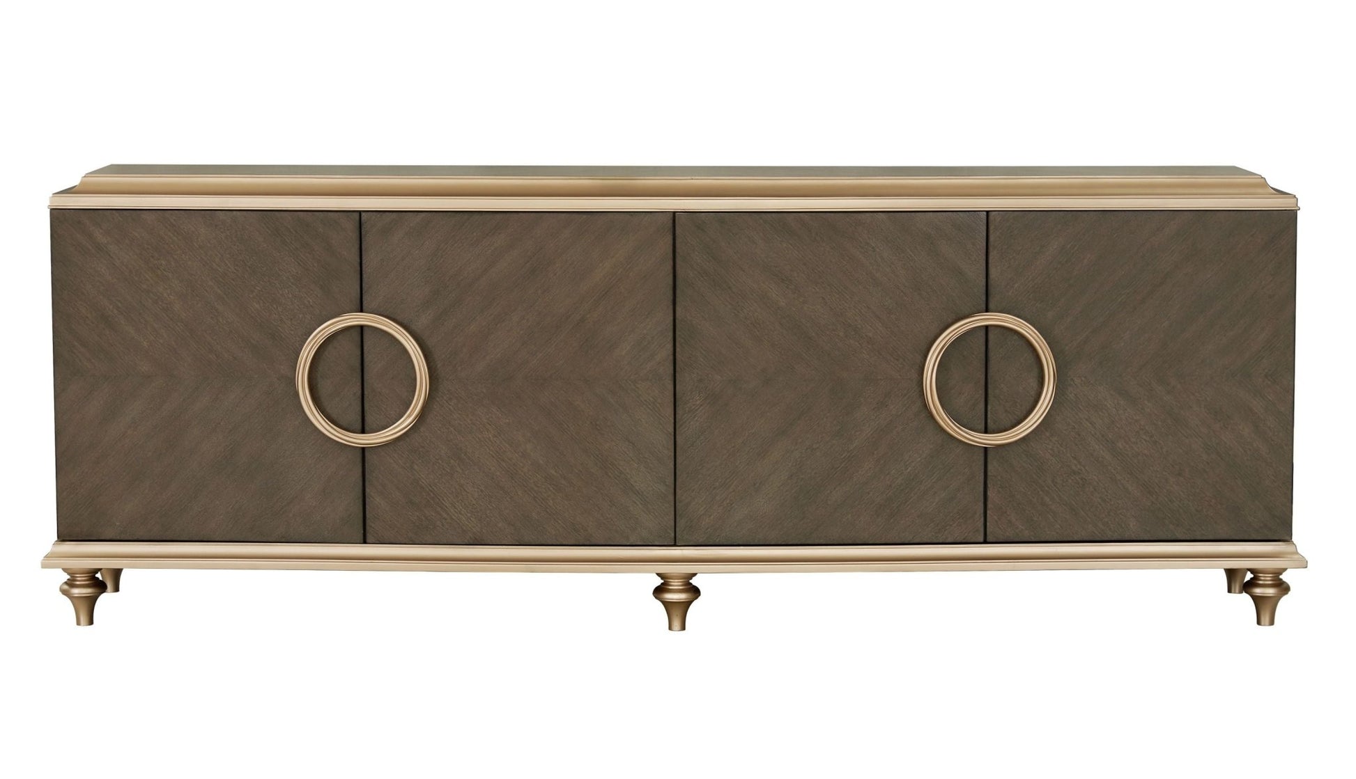 Ashtin Brown Finish Console Cabinet - 1st Choice Furniture Direct