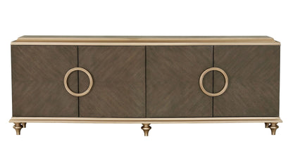 Ashtin Brown Finish Console Cabinet - 1st Choice Furniture Direct