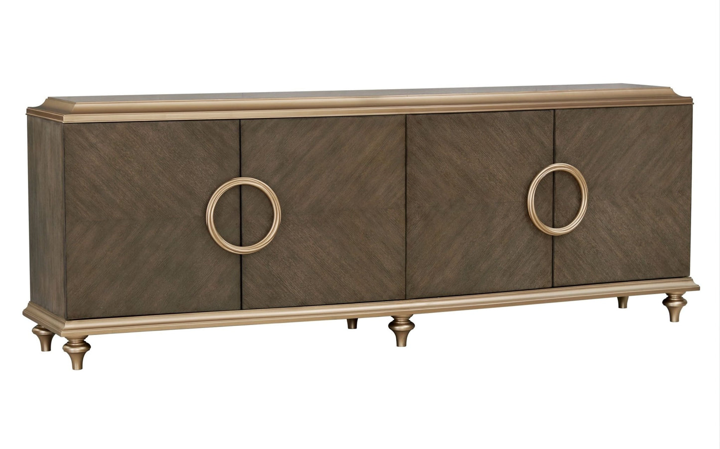 Ashtin Brown Finish Console Cabinet - 1st Choice Furniture Direct