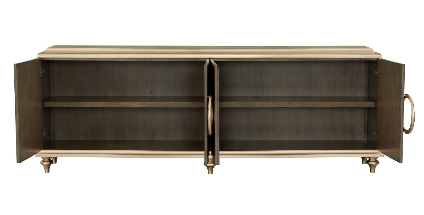 Ashtin Brown Finish Console Cabinet - 1st Choice Furniture Direct