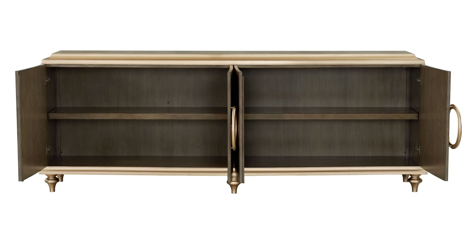 Ashtin Brown Finish Console Cabinet - 1st Choice Furniture Direct