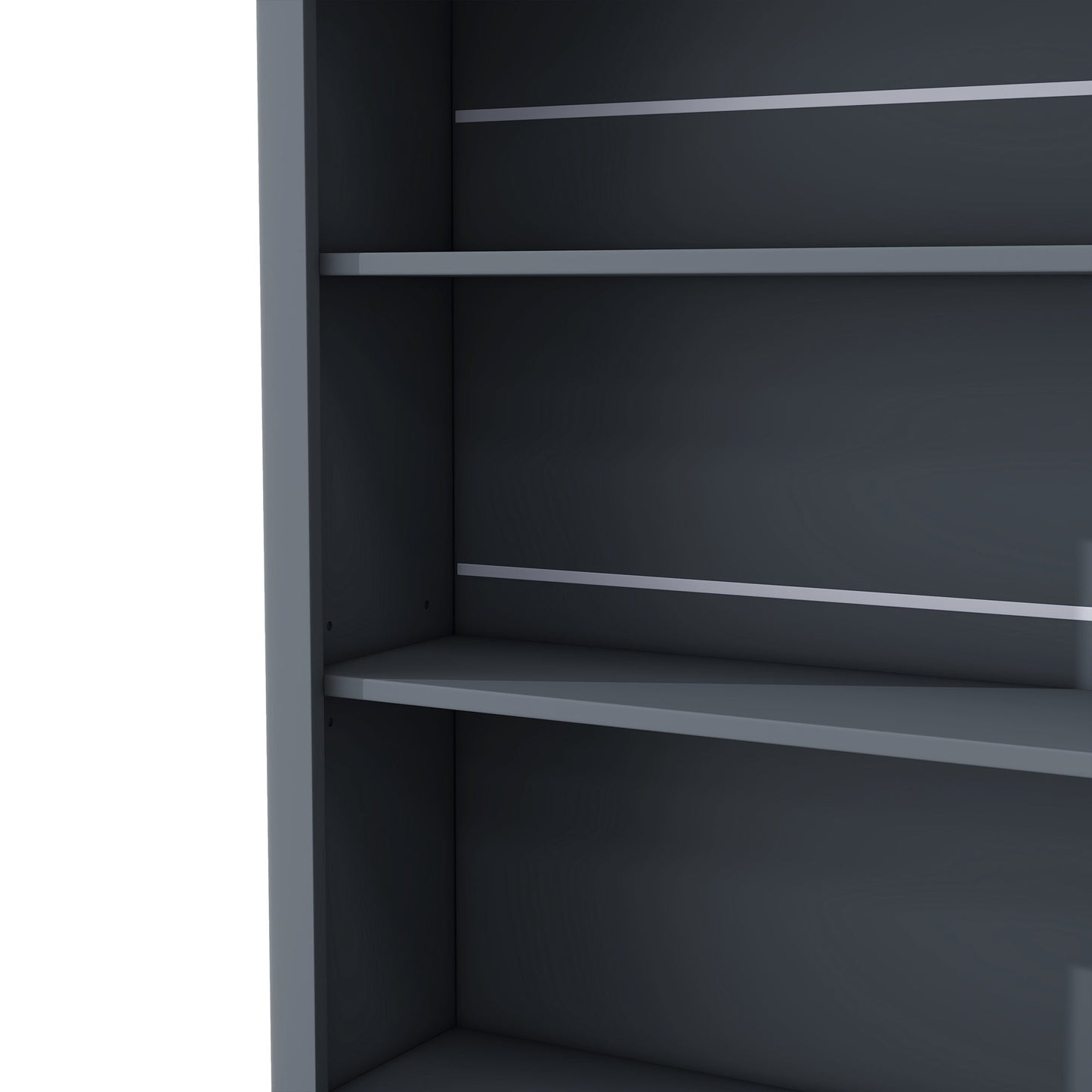 [Assembly Video Provided] TOPMAX Modern 83.7inch High Kitchen Pantry, Freestanding Tall Kitchen Hutch with Faux Marble Top, Display Cupboard Cabinet with 5 Storage Drawers and Adjustable Shelf, Gray - 1st Choice Furniture Direct