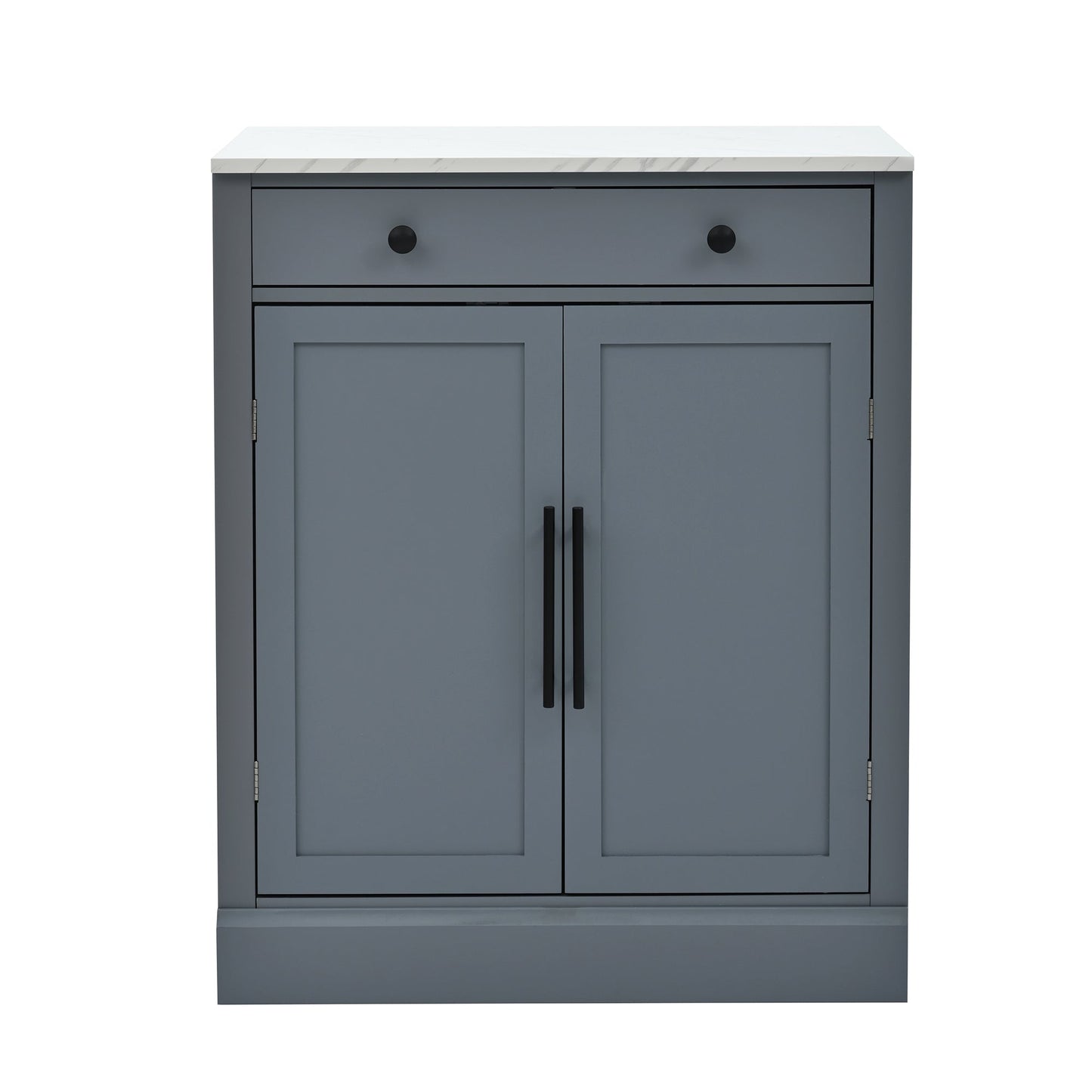 [Assembly Video Provided] TOPMAX Modern Freestanding Kitchen Pantry,Buffet Food Storage, Coffee Bar Cabinet with Drawer, 2 Adjustable Shelves and 2 Door Shelves for Dining, Kitchen, Set of 2, Gray - 1st Choice Furniture Direct