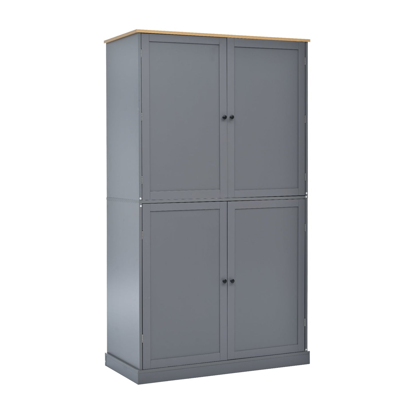 [Assembly Video Provided]TOPMAX 40.2x20x71.3inch High Freestanding Kitchen Pantry Large Cupboard Storage Cabinet with 2 Drawers, 2 Adjustable Shelves, 8 Door Shelves for Kitchen, Dining Room,Gray - 1st Choice Furniture Direct
