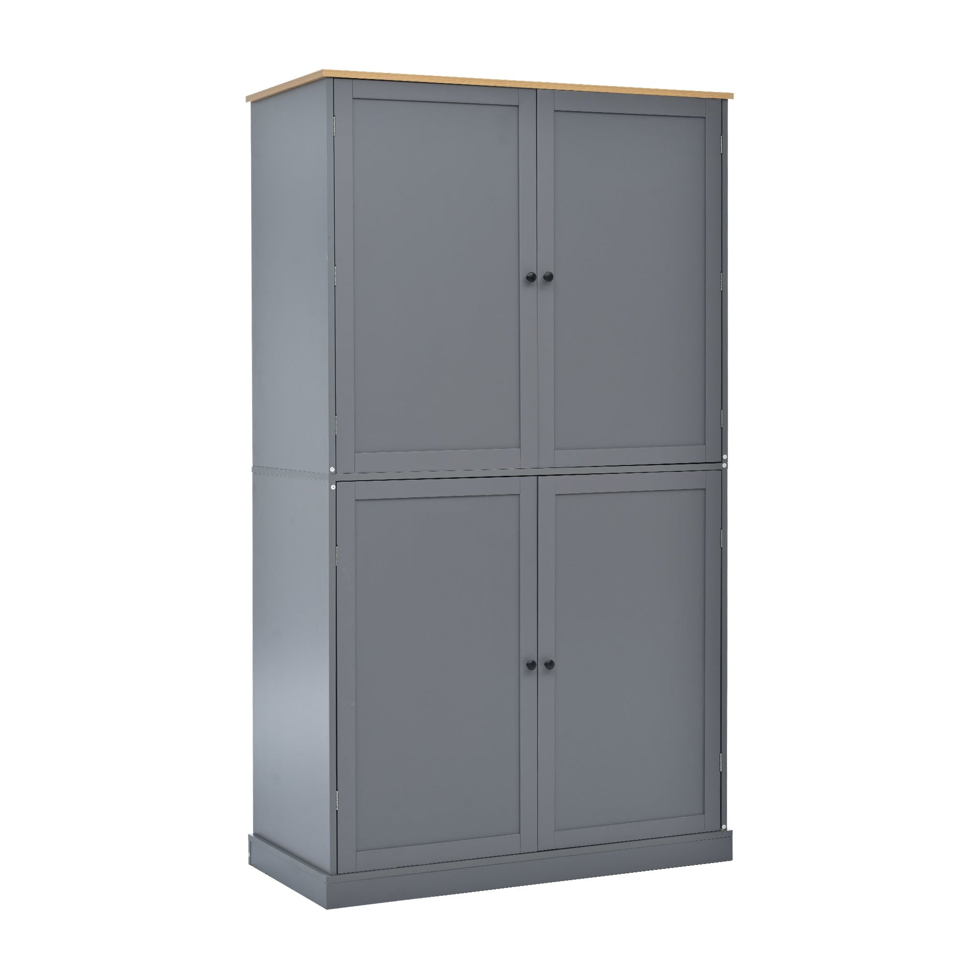 [Assembly Video Provided]TOPMAX 40.2x20x71.3inch High Freestanding Kitchen Pantry Large Cupboard Storage Cabinet with 2 Drawers, 2 Adjustable Shelves, 8 Door Shelves for Kitchen, Dining Room,Gray - 1st Choice Furniture Direct