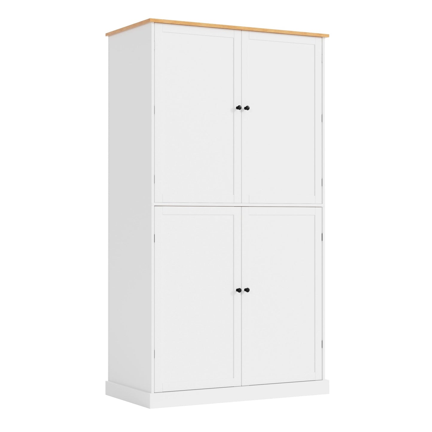 [Assembly Video Provided]TOPMAX 40.2x20x71.3inch High Freestanding Kitchen Pantry Large Cupboard Storage Cabinet with 2 Drawers, 2 Adjustable Shelves, 8 Door Shelves for Kitchen, Dining Room,White - 1st Choice Furniture Direct