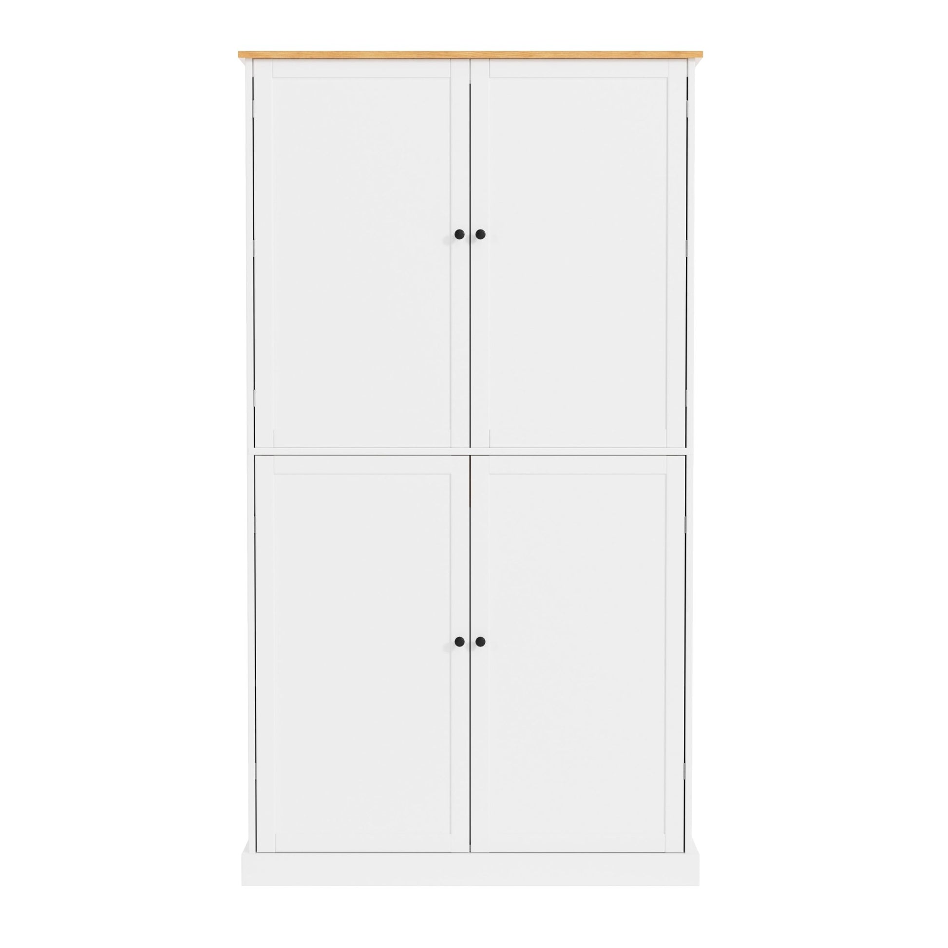 [Assembly Video Provided]TOPMAX 40.2x20x71.3inch High Freestanding Kitchen Pantry Large Cupboard Storage Cabinet with 2 Drawers, 2 Adjustable Shelves, 8 Door Shelves for Kitchen, Dining Room,White - 1st Choice Furniture Direct
