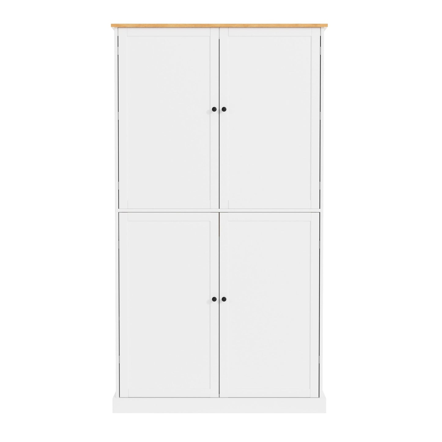 [Assembly Video Provided]TOPMAX 40.2x20x71.3inch High Freestanding Kitchen Pantry Large Cupboard Storage Cabinet with 2 Drawers, 2 Adjustable Shelves, 8 Door Shelves for Kitchen, Dining Room,White - 1st Choice Furniture Direct