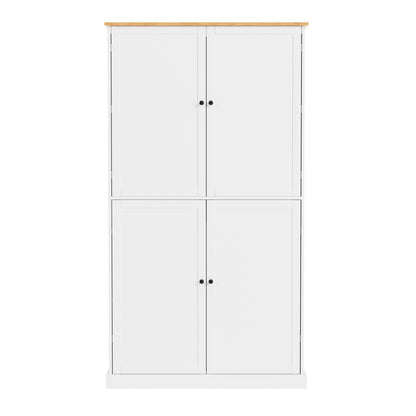 [Assembly Video Provided]TOPMAX 40.2x20x71.3inch High Freestanding Kitchen Pantry Large Cupboard Storage Cabinet with 2 Drawers, 2 Adjustable Shelves, 8 Door Shelves for Kitchen, Dining Room,White - 1st Choice Furniture Direct