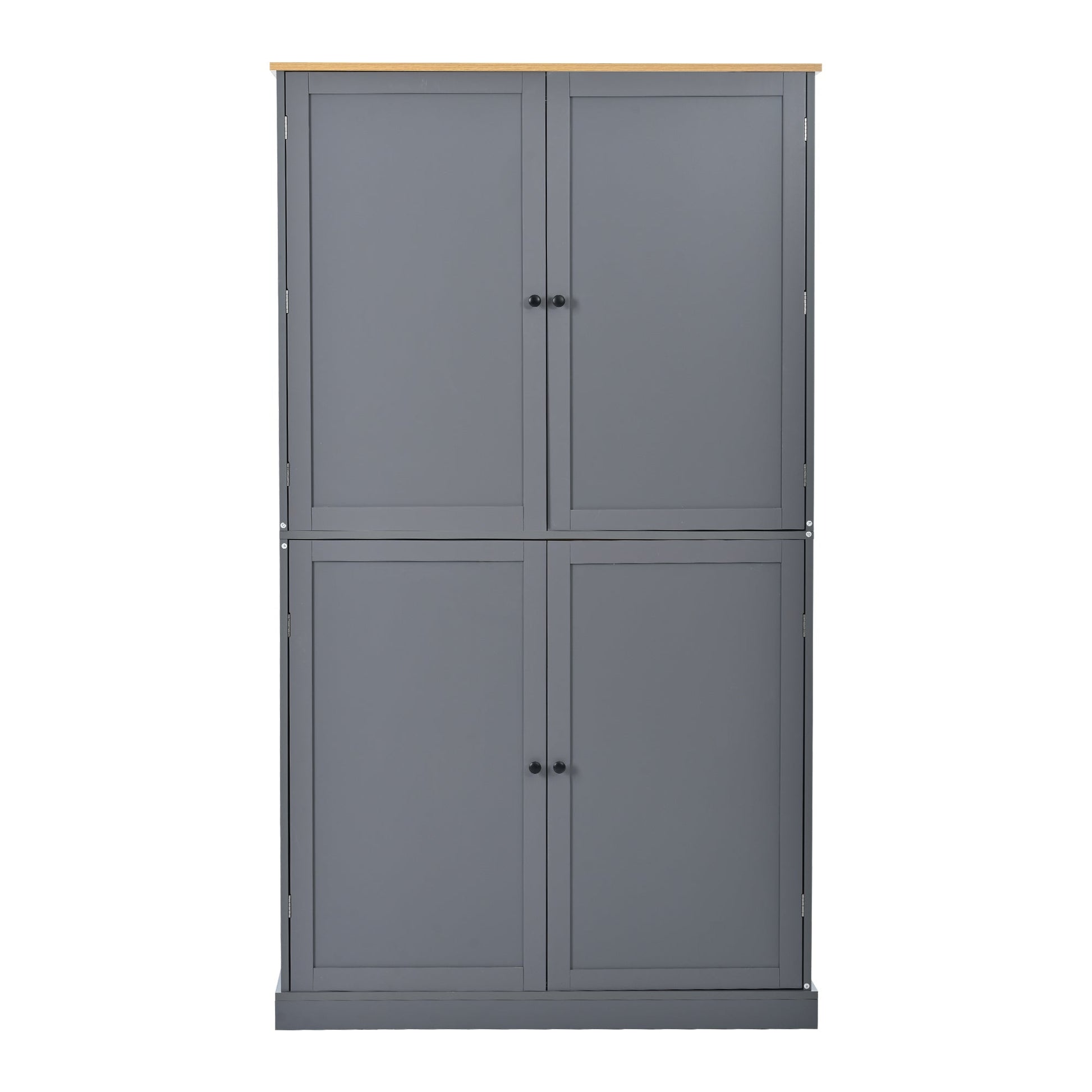 [Assembly Video Provided]TOPMAX 40.2x20x71.3inch High Freestanding Kitchen Pantry Large Cupboard Storage Cabinet with 2 Drawers, 2 Adjustable Shelves, 8 Door Shelves for Kitchen, Dining Room,Gray - 1st Choice Furniture Direct