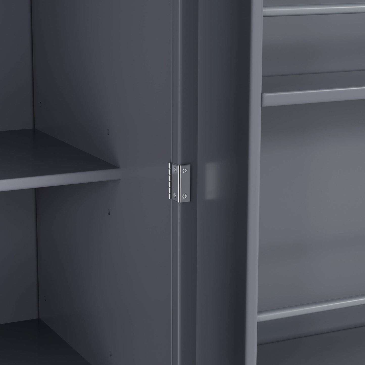 [Assembly Video Provided]TOPMAX 77inch Farmhouse Kitchen Pantry, Freestanding Tall Cupboard Storage Cabinet with 3 Adjustable Shelves, 8 Door Shelves, 3 Drawers for Kitchen, Dining Room, Gray - 1st Choice Furniture Direct