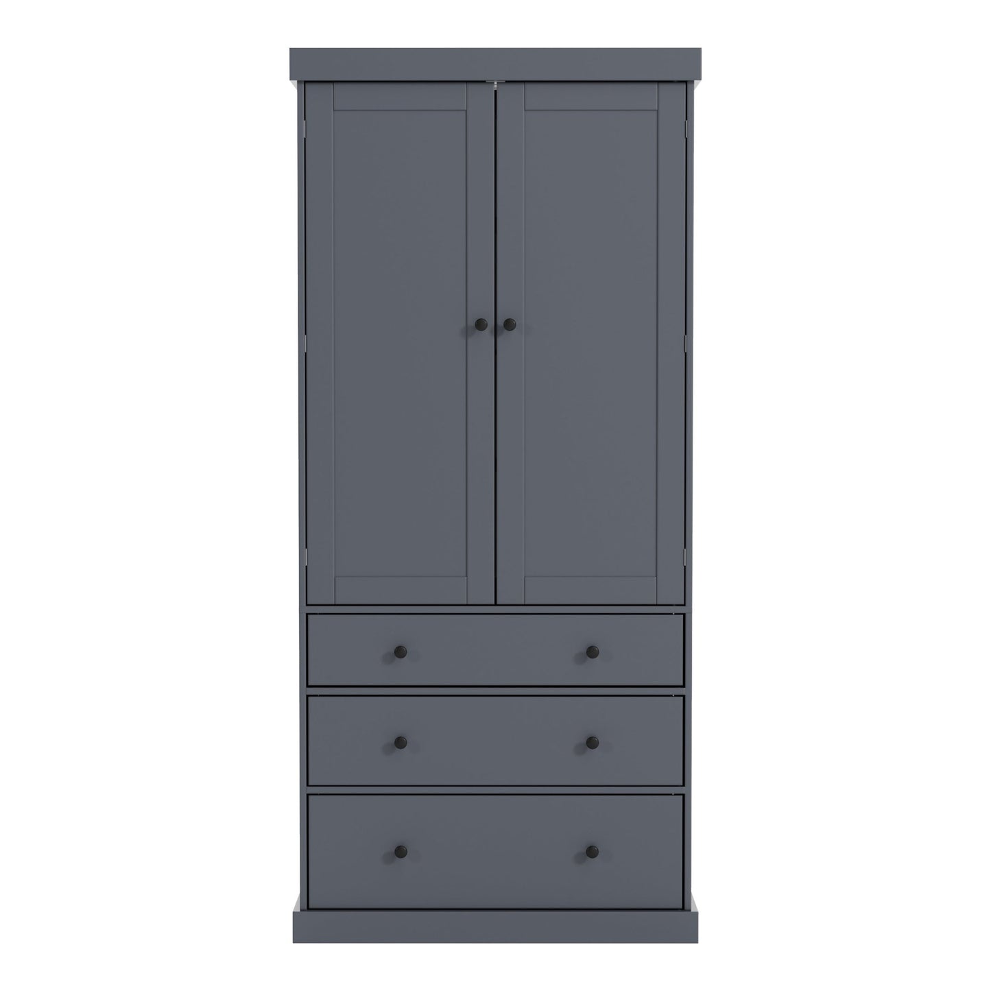 [Assembly Video Provided]TOPMAX 77inch Farmhouse Kitchen Pantry, Freestanding Tall Cupboard Storage Cabinet with 3 Adjustable Shelves, 8 Door Shelves, 3 Drawers for Kitchen, Dining Room, Gray - 1st Choice Furniture Direct