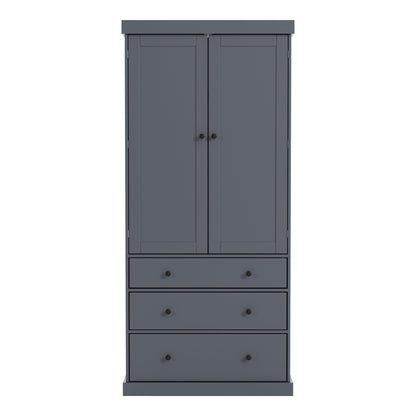 [Assembly Video Provided]TOPMAX 77inch Farmhouse Kitchen Pantry, Freestanding Tall Cupboard Storage Cabinet with 3 Adjustable Shelves, 8 Door Shelves, 3 Drawers for Kitchen, Dining Room, Gray - 1st Choice Furniture Direct
