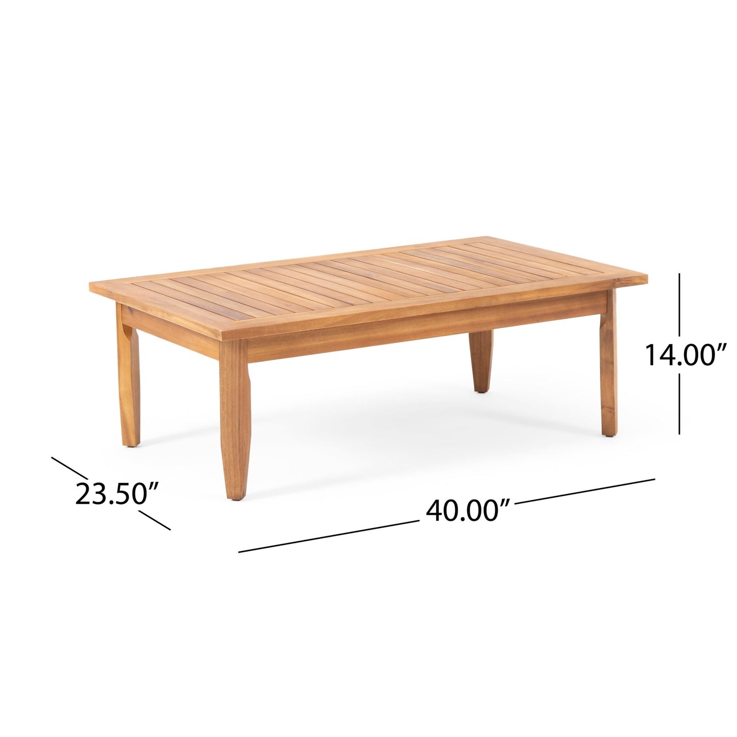 Aston Teak Brown 2 - Piece Wood Outdoor Patio Conversation Seating Set with Cream Cushions - 1st Choice Furniture Direct