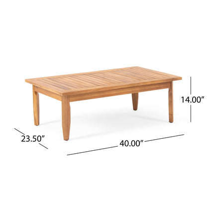 Aston Teak Brown 2 - Piece Wood Outdoor Patio Conversation Seating Set with Cream Cushions - 1st Choice Furniture Direct