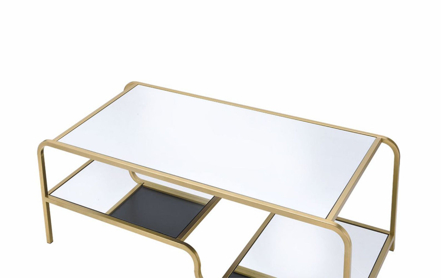 Astrid Mirrored & Gold Finish Coffee Table - 1st Choice Furniture Direct
