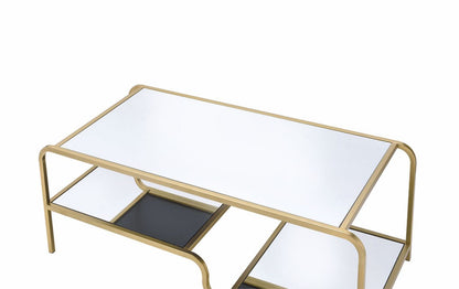 Astrid Mirrored & Gold Finish Coffee Table - 1st Choice Furniture Direct