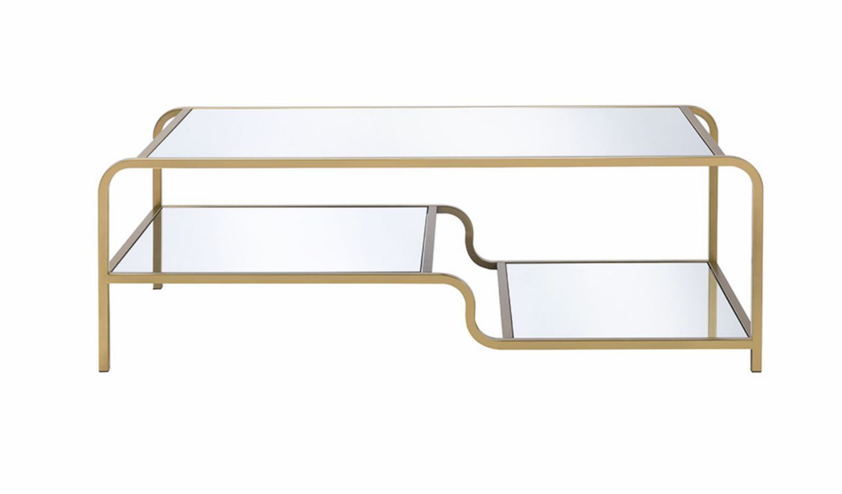 Astrid Mirrored & Gold Finish Coffee Table - 1st Choice Furniture Direct