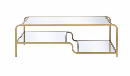 Astrid Mirrored & Gold Finish Coffee Table - 1st Choice Furniture Direct