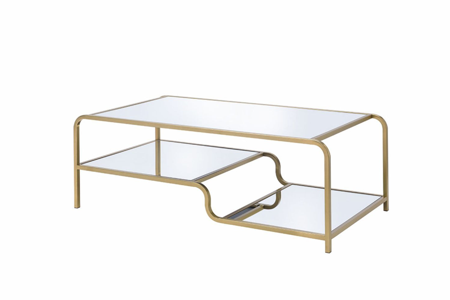 Astrid Mirrored & Gold Finish Coffee Table - 1st Choice Furniture Direct
