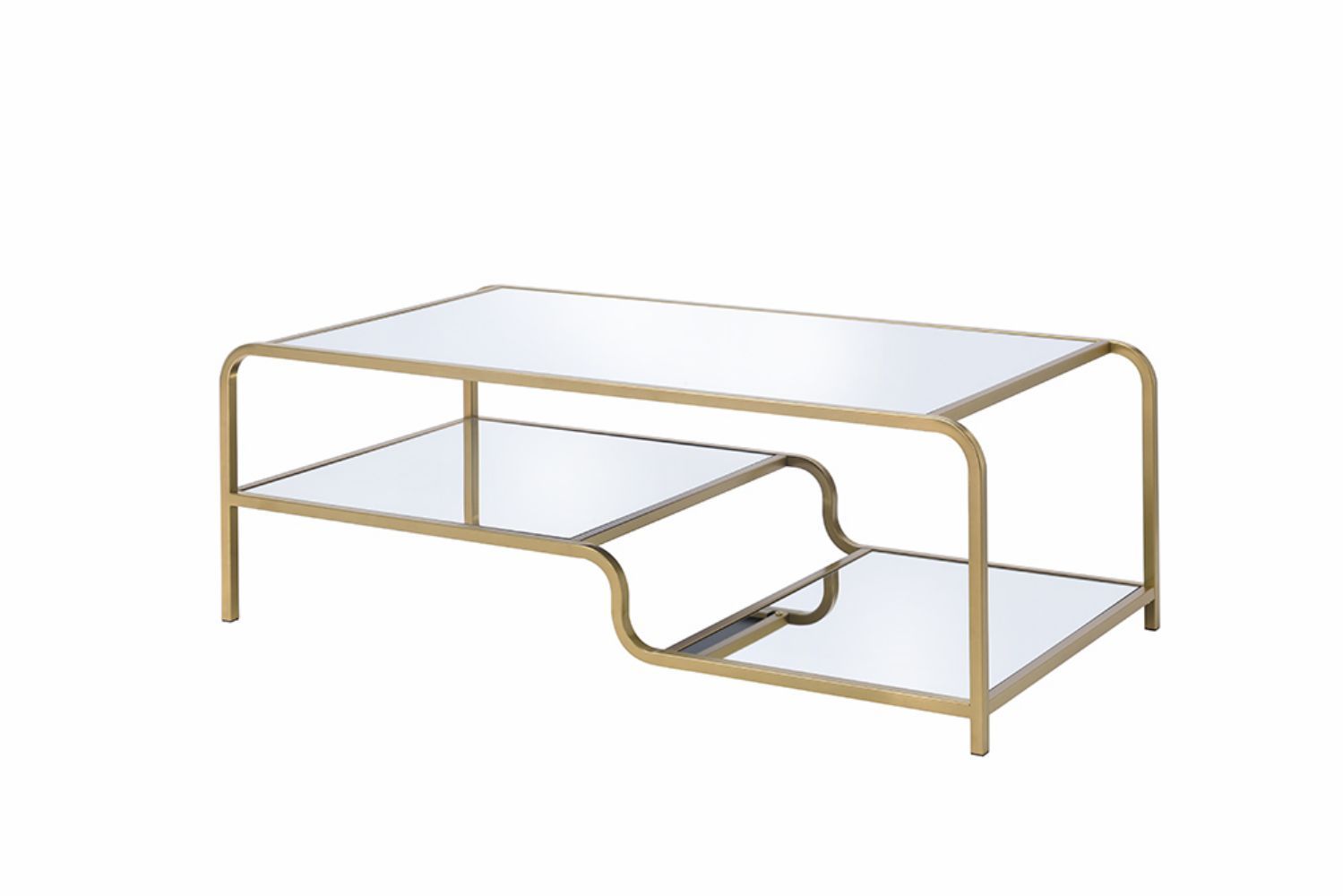 Astrid Mirrored & Gold Finish Coffee Table - 1st Choice Furniture Direct
