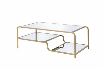 Astrid Mirrored & Gold Finish Coffee Table - 1st Choice Furniture Direct