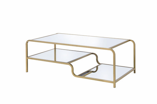 Astrid Mirrored & Gold Finish Coffee Table - 1st Choice Furniture Direct
