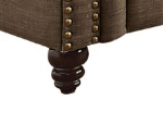 Aurelia Brown Linen Chair W/Pillow - 1st Choice Furniture Direct