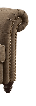 Aurelia Brown Linen Chair W/Pillow - 1st Choice Furniture Direct