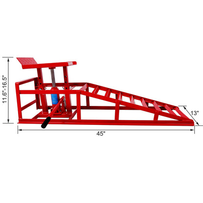 Auto Car Truck Service Ramps Lifts, Garage Car Lift Hydraulic Ramps Black 5 Ton,Automotive Hydraulic Lift Repair Frame Lift(2 Pack) red - 1st Choice Furniture Direct