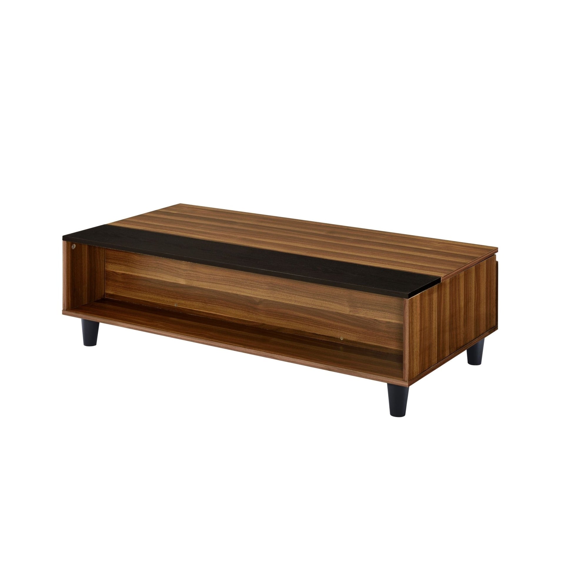 Avala Walnut & Black Finish Coffee Table W/Lift Top - 1st Choice Furniture Direct