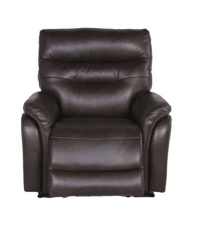 1st Choice Contemporary Top-Grain Leather Recliner Set Power Footrest