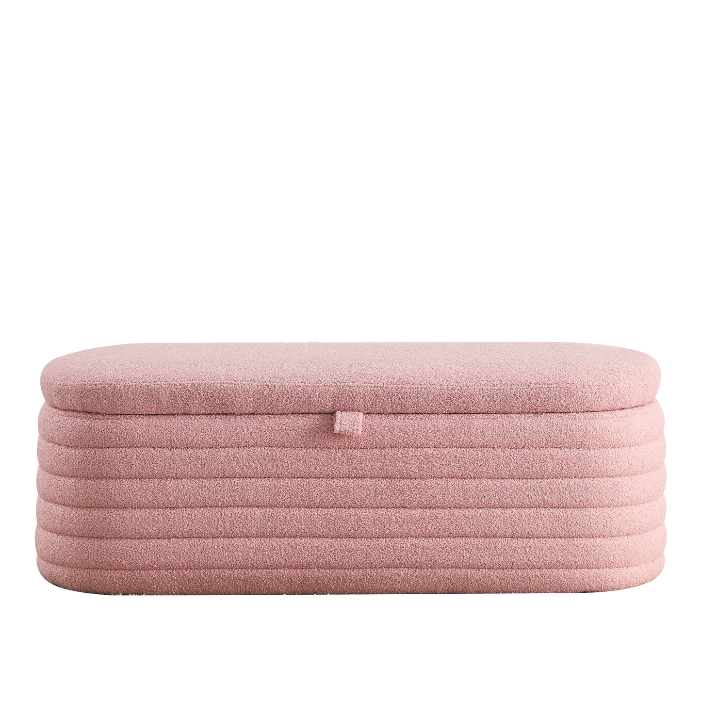 1st Choice Modern Storage Ottoman Bench Upholstered Fabric in Pink