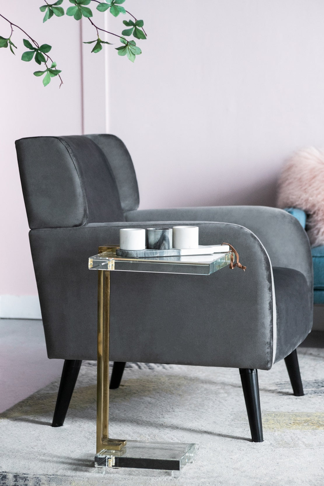 1st Choice Elevate Your Space with the Gold Crystal End Table