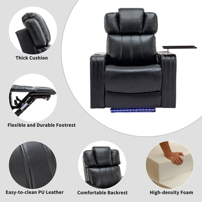 1st Choice Theater Recliner with 360° Swivel Tray Table