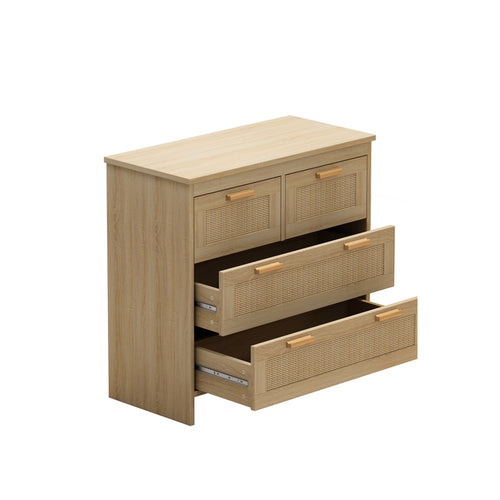 1st Choice Contemporary Rattan Living Room Cabinet in Natural