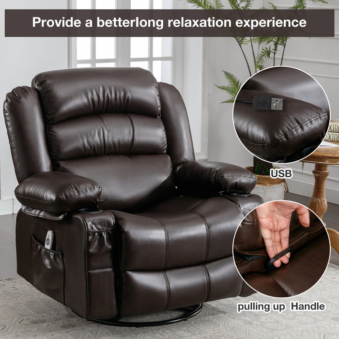 1st Choice Massage Swivel Rocker Recliner Chair with Vibration Massage