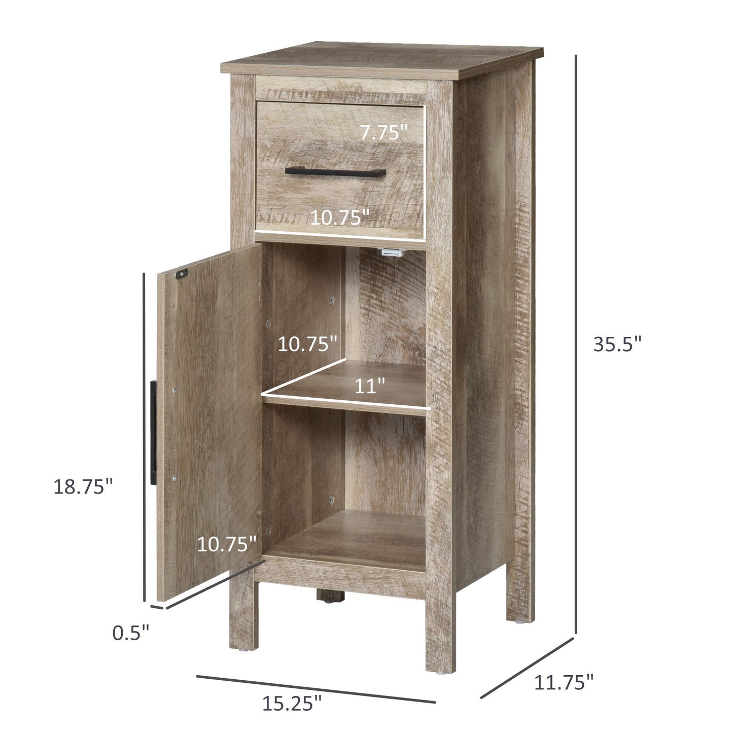 1st Choice Elegant Brown Bathroom Cabinet - Space-Saving & Stylish Storage Solution