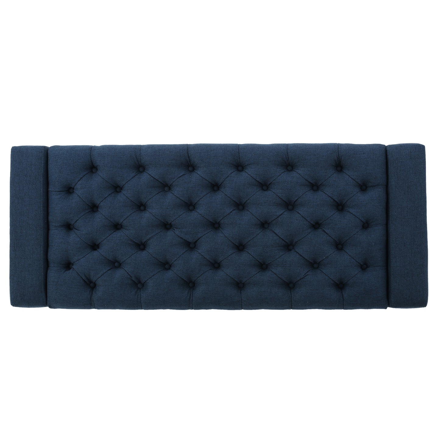 1st Choice Modern Durable Fabric Navy Blue Storage Tufted Top Ottoman