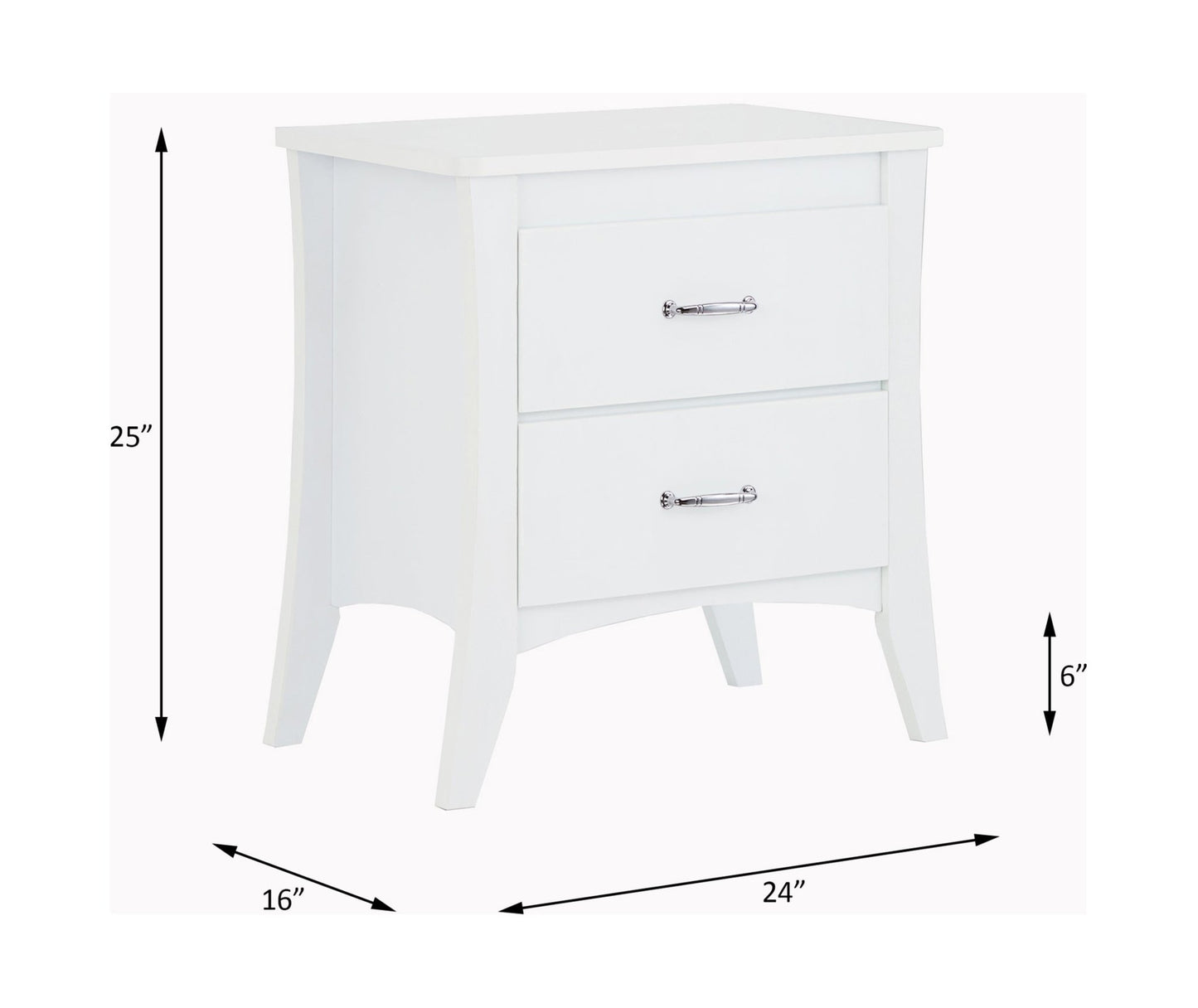 Babb White Finish Accent Table - 1st Choice Furniture Direct